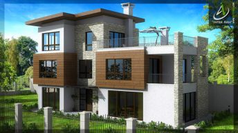 Проект на 3-етажна еднофамилна къща за сезонно ползване, разположена в СО „Прибой“, гр. Варна – РЗП: 416 кв.м